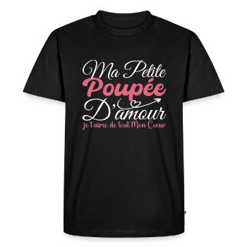 Love doll gift, best doll I love you - Men's Premium Organic T-Shirt - black - Front - Nico (187cm)