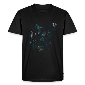 esquisse de vitesse d’espace - T-shirt Premium bio Homme - noir - Devant - Nico (187cm)
