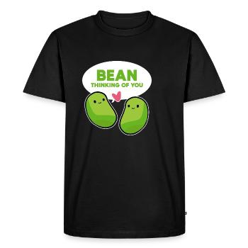 BEAN Think Vegetable Lovers Gift - Men's Premium Organic T-Shirt - black - Front - Nico (187cm)