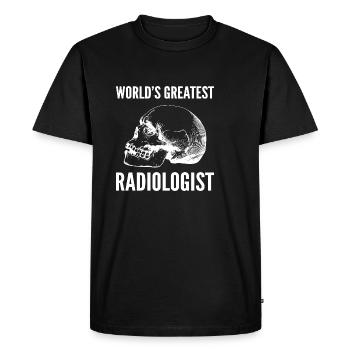 The World's Greatest Radiologist Doctor Gift - Men's Premium Organic T-Shirt - black - Front - Nico (187cm)