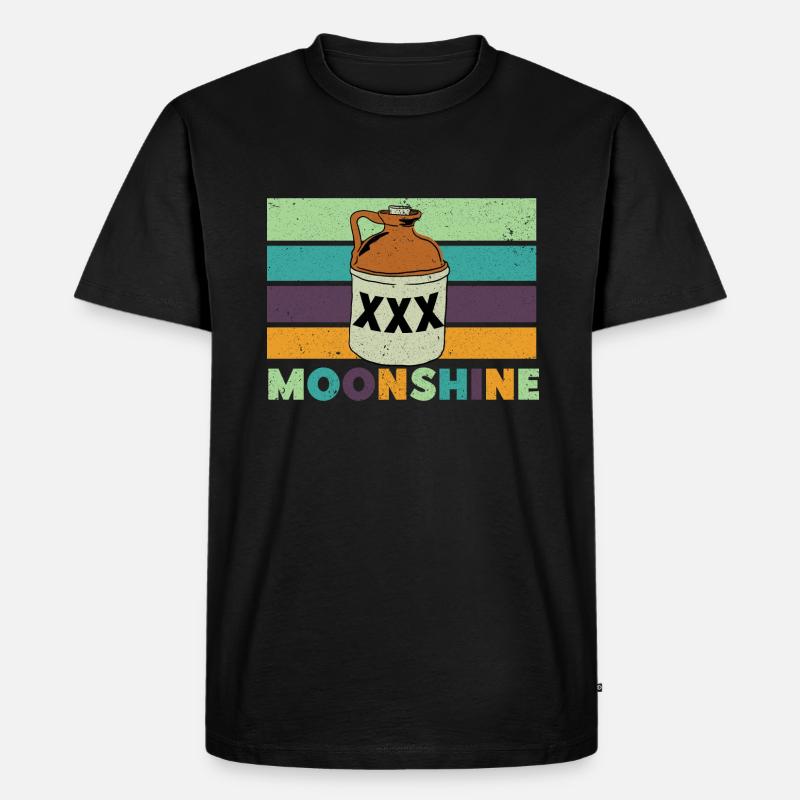 Schnaps brennen Schnapsbrenner Selbstgebrannter - Männer Premium Bio T-Shirt - Schwarz