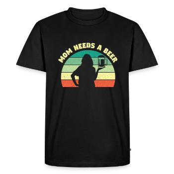 Beer Beer Drinker Party Pub Alcohol - Men's Premium Organic T-Shirt - black - Front - Nico (187cm)