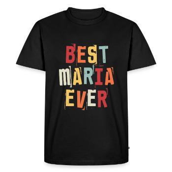 Best Maria Ever Retro First Name Text Saying - Men's Premium Organic T-Shirt - black - Front - Nico (187cm)
