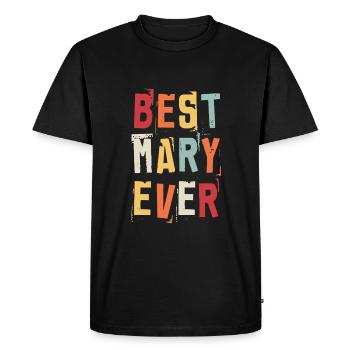 Best Mary Ever Retro First Name Text Saying - Men's Premium Organic T-Shirt - black - Front - Nico (187cm)