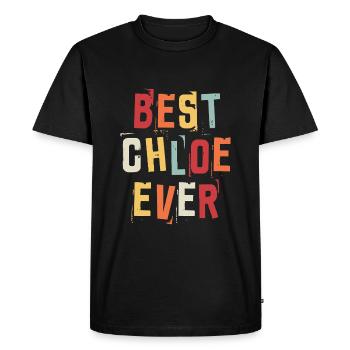 Best Chloe Ever Retro First Name Text Saying - Men's Premium Organic T-Shirt - black - Front - Nico (187cm)