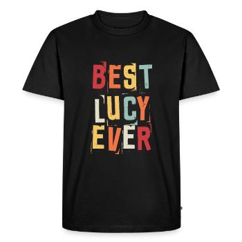 Meilleure Lucy Jamais Rétro Prénom Texte Disant - T-shirt Premium bio Homme - noir - Devant - Nico (187cm)
