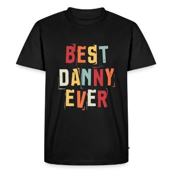 Meilleur Danny Jamais Rétro Prénom Texte Dire - T-shirt Premium bio Homme - noir - Devant - Nico (187cm)
