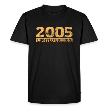 Edition Limitée 2005 Anniversaire Année 2005 - T-shirt Premium bio Homme - noir - Devant - Nico (187cm)