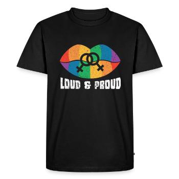 Gay Gay Gay Lesbian LGBT - Men's Premium Organic T-Shirt - black - Front - Nico (187cm)