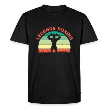 Boxe Boxer Gants de boxe Boxing Club de boxe Club de boxe - T-shirt Premium bio Homme - noir - Devant - Nico (187cm)