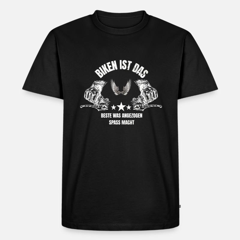 Biken ist das Beste - Männer Premium Bio T-Shirt - Schwarz