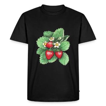 Fraises - T-shirt Premium bio Homme - noir - Devant - Nico (187cm)