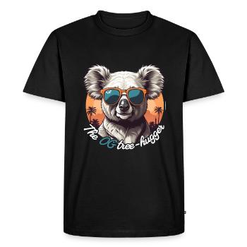 Cool Cute Koala The OG Tree-Hugger - Men's Premium Organic T-Shirt - black - Front - Nico (187cm)