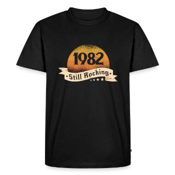 1982 - Men's Premium Organic T-Shirt - black - Front - Nico (187cm)