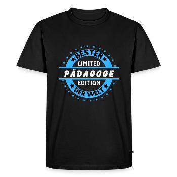 Best educator in the world - Men's Premium Organic T-Shirt - black - Front - Nico (187cm)