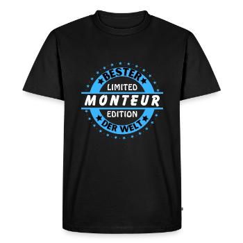 Meilleur ajusteur au monde - T-shirt Premium bio Homme - noir - Devant - Nico (187cm)
