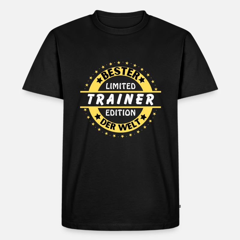 Bester Trainer der Welt - Männer Premium Bio T-Shirt - Schwarz