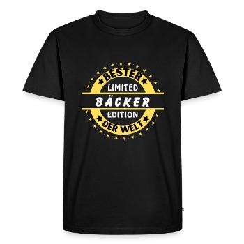 Best baker in the world - Men's Premium Organic T-Shirt - black - Front - Nico (187cm)