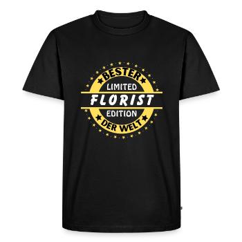 Meilleur fleuriste du monde - T-shirt Premium bio Homme - noir - Devant - Nico (187cm)