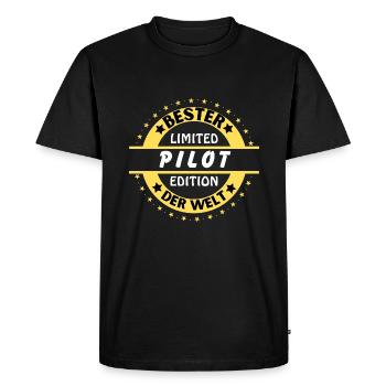 Best pilot in the world - Men's Premium Organic T-Shirt - black - Front - Nico (187cm)