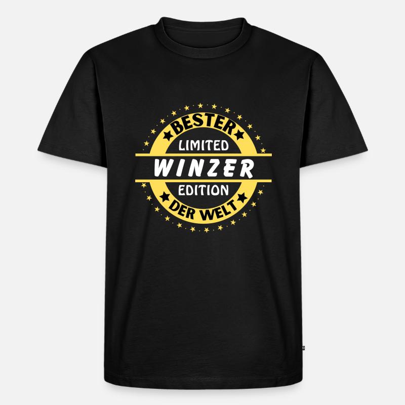 Bester Winzer der Welt - Männer Premium Bio T-Shirt - Schwarz