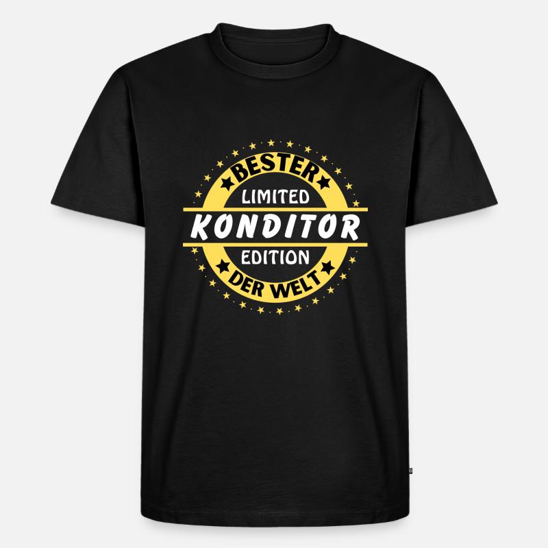 Bester Konditor der Welt - Männer Premium Bio T-Shirt - Schwarz