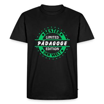 Best educator in the world - Men's Premium Organic T-Shirt - black - Front - Nico (187cm)