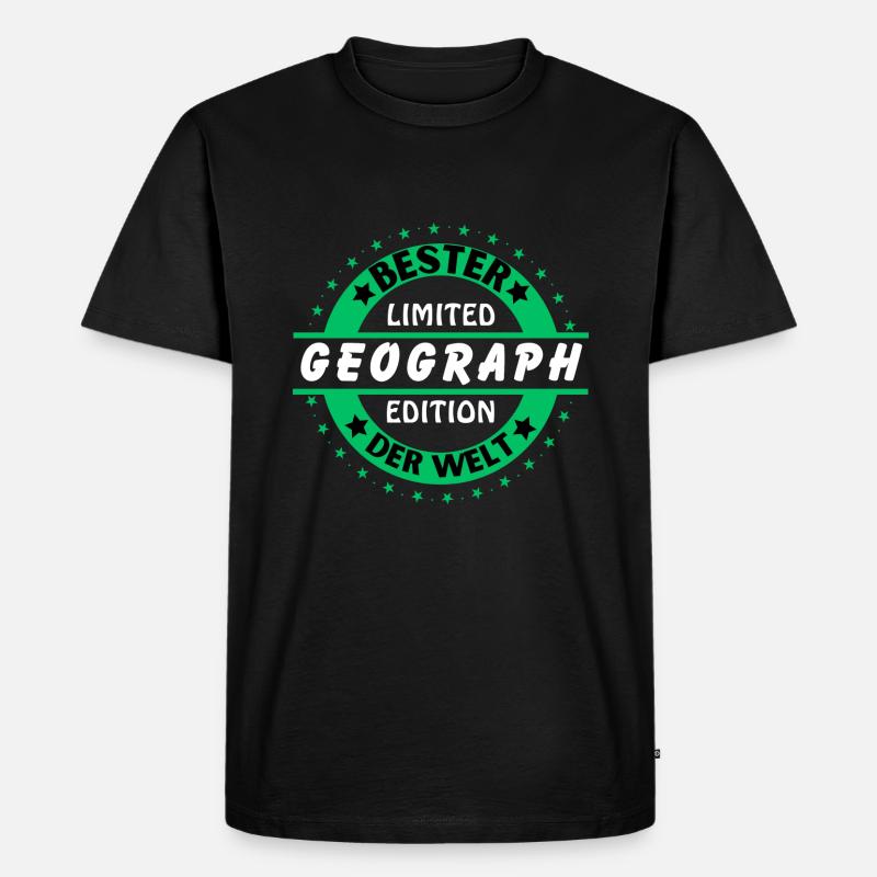 Bester Geograph der Welt - Männer Premium Bio T-Shirt - Schwarz
