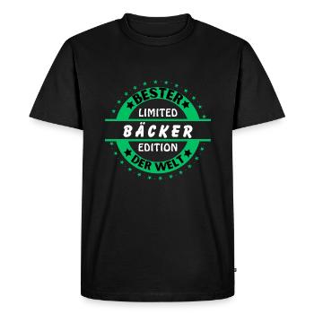 Best baker in the world - Men's Premium Organic T-Shirt - black - Front - Nico (187cm)