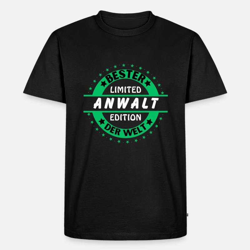 Bester Anwalt der Welt - Männer Premium Bio T-Shirt - Schwarz