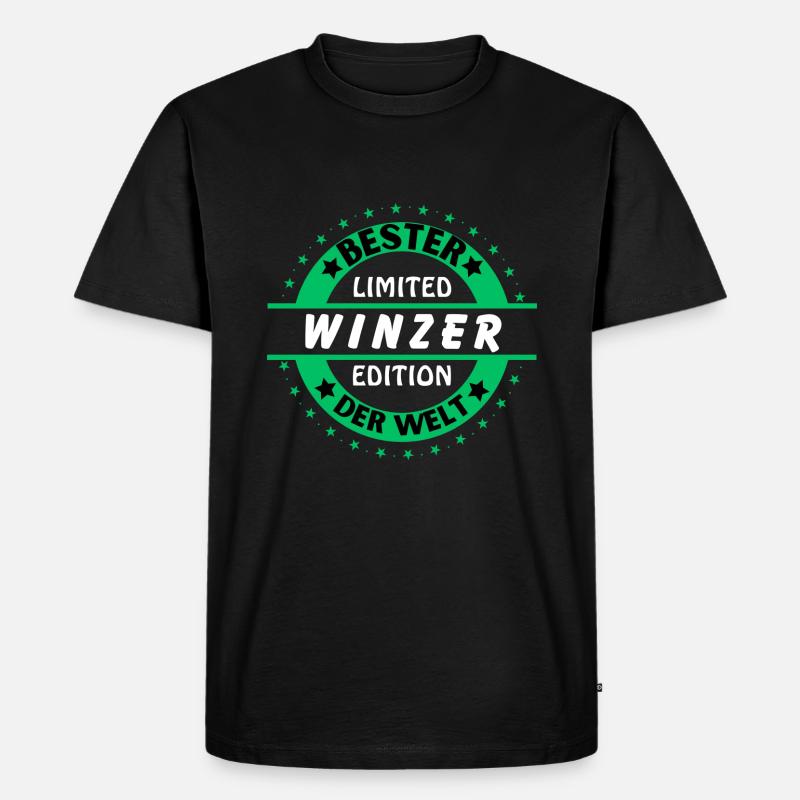 Bester Winzer der Welt - Männer Premium Bio T-Shirt - Schwarz