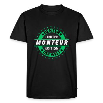 Meilleur ajusteur au monde - T-shirt Premium bio Homme - noir - Devant - Nico (187cm)