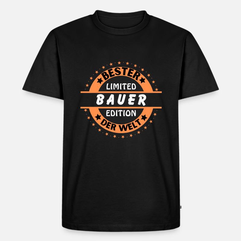 Bester Bauer der Welt - Männer Premium Bio T-Shirt - Schwarz