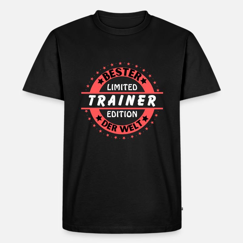 Bester Trainer der Welt - Männer Premium Bio T-Shirt - Schwarz