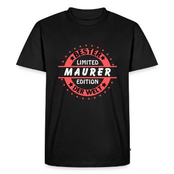Meilleur maçon au monde - T-shirt Premium bio Homme - noir - Devant - Nico (187cm)