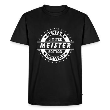 Meilleur Maître du Monde - T-shirt Premium bio Homme - noir - Devant - Nico (187cm)