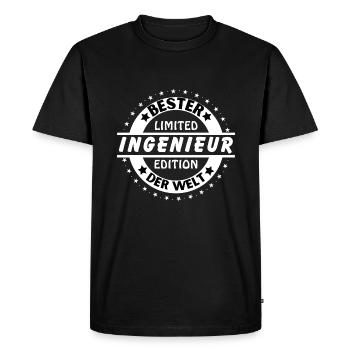 Best Engineer in the World - Men's Premium Organic T-Shirt - black - Front - Nico (187cm)