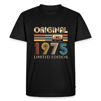 50. Geburtstag 50 Jahre Original 1975 - Männer Premium Bio T-Shirt - Schwarz - Vorne - Nico (187cm)