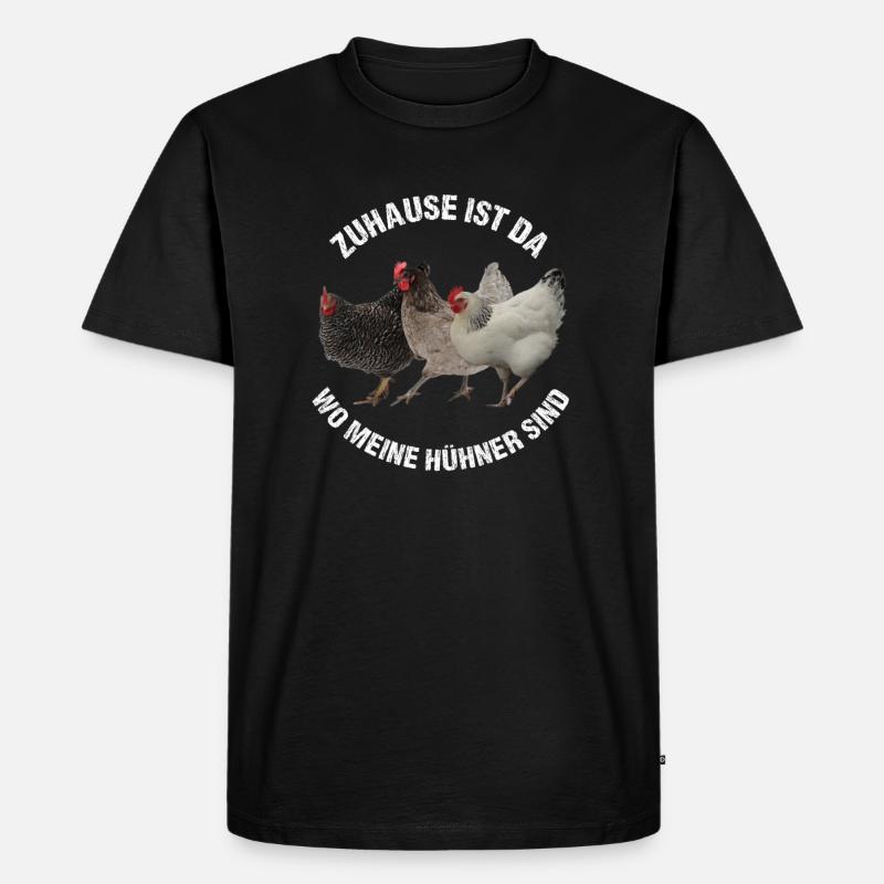 Hühner - Männer Premium Bio T-Shirt - Schwarz