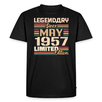 May 1957 May - Jubilee May 1957 - Men's Premium Organic T-Shirt - black - Front - Nico (187cm)