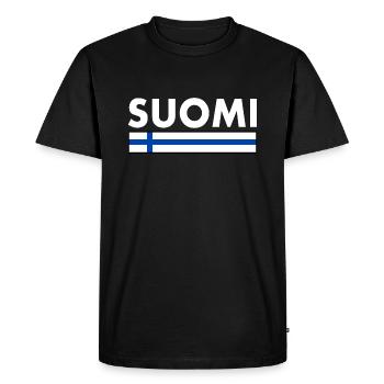 Suomi - T-shirt Premium bio Homme - noir - Devant - Nico (187cm)