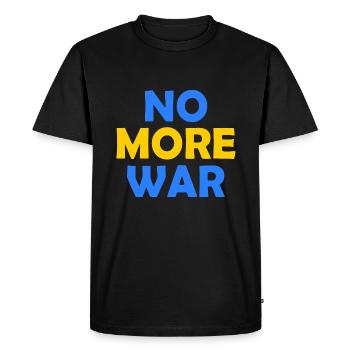 No more war - Men's Premium Organic T-Shirt - black - Front - Nico (187cm)