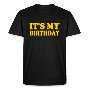 It's my birthday - T-shirt Premium bio Homme - noir - Devant - Nico (187cm)