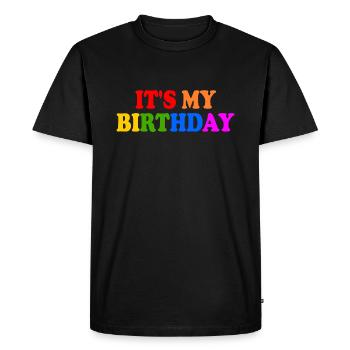 Its my birthday - T-shirt Premium bio Homme - noir - Devant - Nico (187cm)