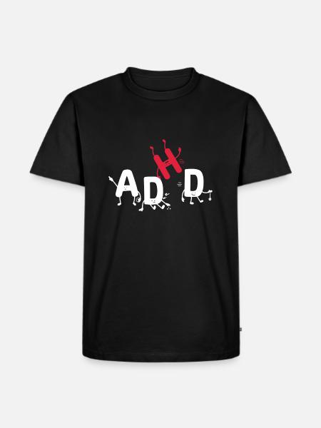 ADHD T-Shirts - Männer Premium Bio T-Shirt - Schwarz