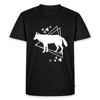 Wolf - Animal Lovers Nature Conservation - Men's Premium Organic T-Shirt - black - Front - Nico (187cm)