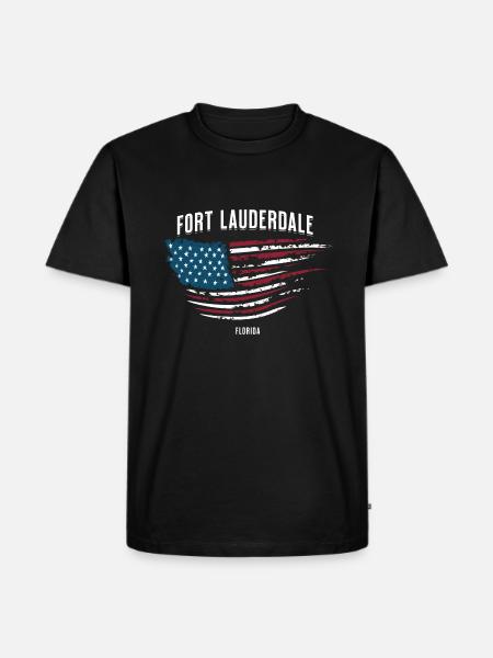Fort Lauderdale - Männer Premium Bio T-Shirt - Schwarz