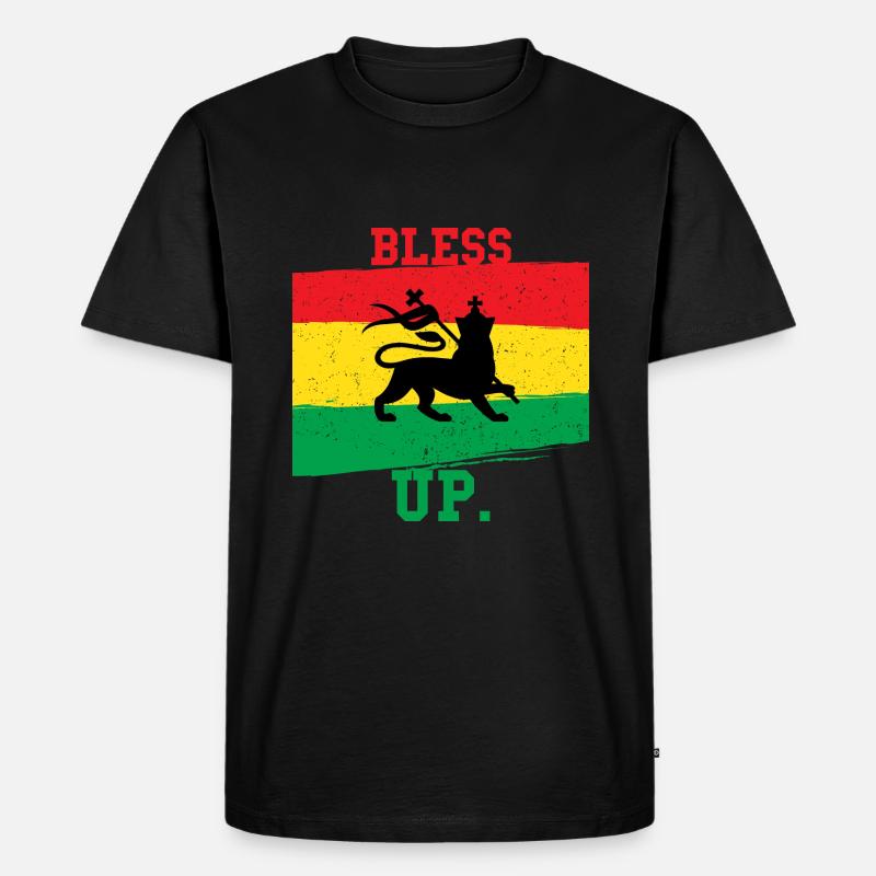 Bless up Geschenkidee Rasta - Männer Premium Bio T-Shirt - Schwarz