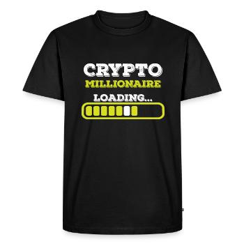 Krypto Bitcoin Bitcoins Crypto Blockchain - Men's Premium Organic T-Shirt - black - Front - Nico (187cm)