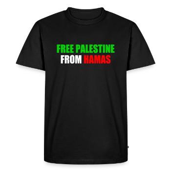 Free palestine - Men's Premium Organic T-Shirt - black - Front - Nico (187cm)